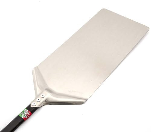 GIEMME Pelle à pizza en aluminium anodisé. Manche 90 cm rouge, longueur totale 142 cm. Idéale pizza à la romaine, pinsa et panouzzo