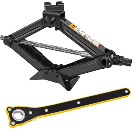 VickyHome Scissor Jack 2 Ton Car Floor Jack, Extend From 109mm to 380mm Hand Lift Up Jack Universal Jack Wind Up Tools for Home Home Garage, Black