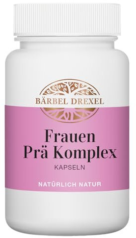 Frauen Prä Komplex mit Mönchspfeffer, Spirulina, Frauenmantel, Safran, Melisse, Magnesium, Zink und Vitaminen - Wohlbefinden vor und während der Periode BÄRBEL DREXEL®