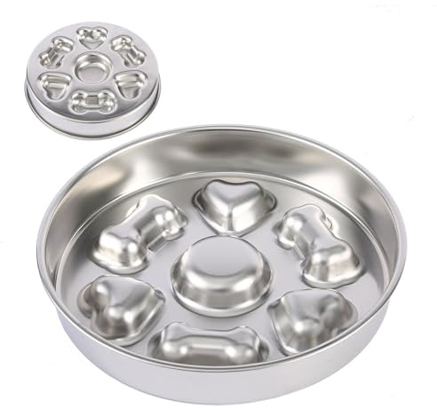 Slow Feeder Dog Bowl - Dog Bowls To Slow Down Eating Metal | Dog Feeding Bowls | Slow Feed Bowl For Dog | Metal Dog Bowl For Slow Eating | Stainless Steel Puzzle Feeders For Dogs