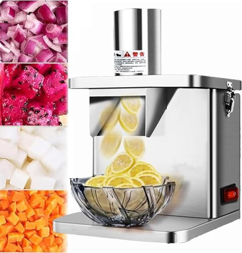Cortadora Eléctrica Cortadora de verduras Máquina trituradora de verduras eléctrica eléctrica, Cortadora de verduras comercial, Cortadora de verduras automática de 250 W con moldes de cubos