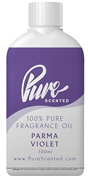 Pure Scented 100ml Fragrance Oil - Vegan & Cruelty-Free, for Candles, Soaps, Slime, Diffusers, Cosmetics, Wax Melts & DIY Crafts (1 x 100ml, Parma Violet)