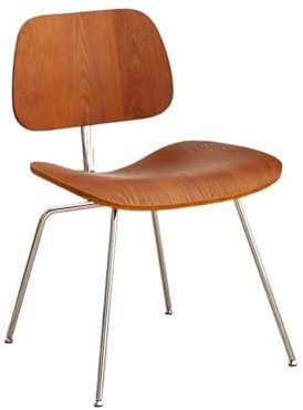 CYairong-22 Esszimmerstuhl Esszimmerstuhl aus Holz, Wohnzimmer-Esszimmermöbel, Stuhl ohne Armlehne, moderner, einfacher Freizeitstuhl Küchenstuhl(Walnut Color)