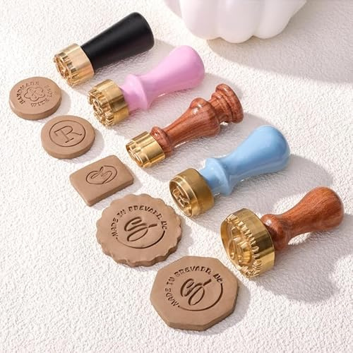 Personalisierter Töpferstempel für Ton - Kreieren Sie Ihren eigenen Buchstabenstempel für Ton - Handgemachtes Geschenk für Töpferliebhaber - mit Ihrem Logo