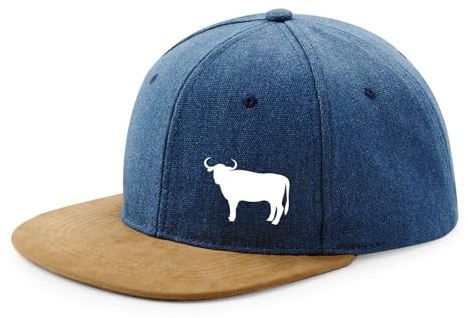 Huuraa Cappy Mütze Stier Bulle Silhouette Geschenk | Baseballkappe Basecap Kappe Geschenkidee Unisex Baseball Cap