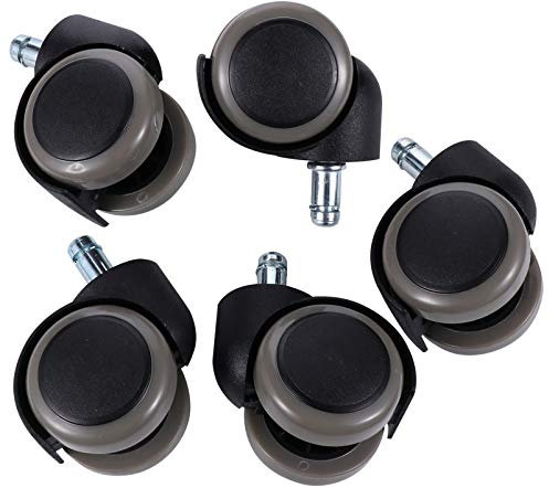 Gadpiparty 5pcs Office Chair Casters Caster Wheels for No Arm Chairs Easy Installation