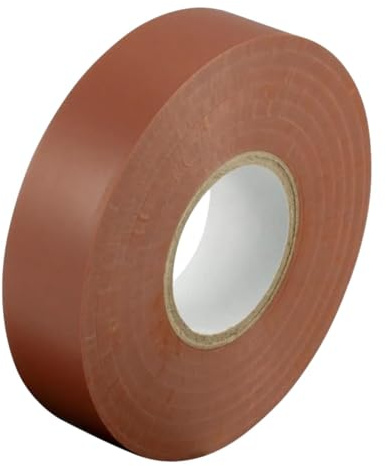 Cinta aislante eléctrica de PVC ignífugo de alta calidad, 19 mm x 20 m (1, marrón)