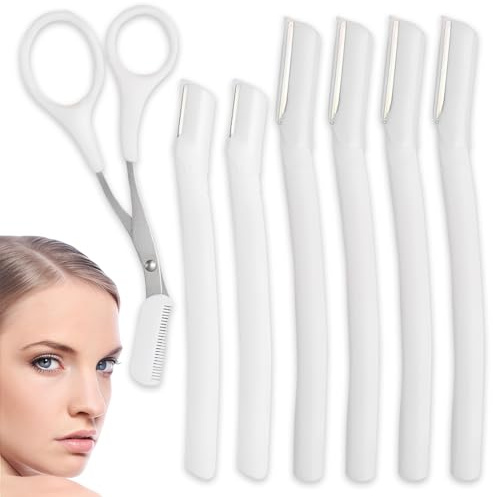 MKEAWWU Rasoir Dermaplane Pour Le Visage Des Femmes, (5 Unités) Outil Professionnel De Dermaplaning Pour Le Duvet, L'Épilation Du Visage Et Des Sourcils, Lame Douce Pour L'Exfoliation De La Peau.