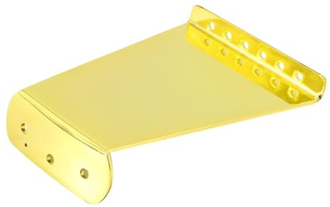 AKOOSY 6 Saiten Metall Gitarren Tailpiece Saiten Jazz Langlebiger Saitenhalter mit Modernem Design Einfache Montage Kompatibel mit Verschiedenen Jazzgitarren Ersatzteil für Akustische und