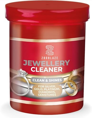 Jewellery Cleaner for Silver Gold Platinum Diamonds Gemstones Cleans and Restores Shine |Professional Cleaner for Gold, Silver, Diamonds & Gemstones | Restores Shine & Removes Tarnish (145ml)