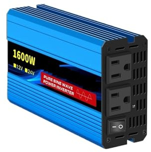 Inverter, Inverter a onda sinusoidale pura da 1600 W a 4500 W da 12 V/24 V a CA 220 50 Hz, con display a LED, for auto(12V 220V 1600W)