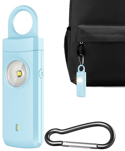 jamgeery Allarme Sicurezza,130dB Forte Tipo-C Ricaricabile Attrezzatura - Portachiavi con Allarme Personale,Per Bambini Esterno Hotel Viaggio Ragazza Salute Uomini Corsa Notte Porta