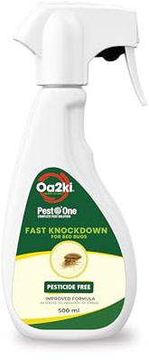 Oa2Ki Bed Bug Area Spray – Insecticide-Free Physical Action Formula for Bed Frames, Mattress Seams, Cracks & Crevices – Water-Based, Low-Odour Ready-to-Use Home Spray 500ml
