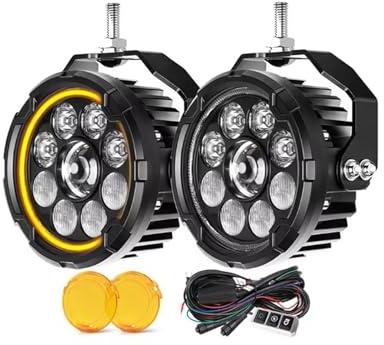 Phares Avant pour BMW GS 1250 Adventure Faisceau Câbles Stroboscopiques Interrupteur, Phares LED 110 W Feux Auxiliaires Projecteur Moto