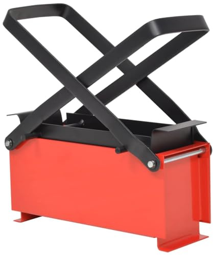 Genérico Briquetadora de Papel Acero Negro y Rojo 34x14x14 cm,Casa y jardín,Accesorios para hornos de leña y chimeneas,Herramientas para chimeneas,Rojo,2.99 kg,142921