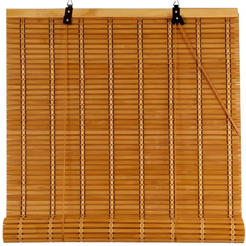 Naturale Tenda a Rullo in Bambù per Esterno 100x150cm Tapparella Bamboo Avvolgibile Per Finestra/Porta,Tessuto A Mano,Tende Veneziane Legno Anti-UV Privacy Per Giardino Gazebo Terrazza