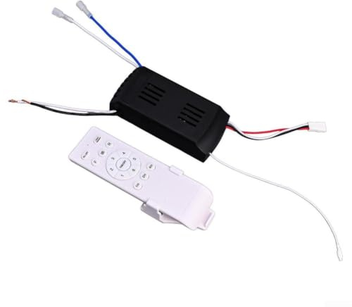 Ventilatore da soffitto Kit telecomando 6 livelli con funzione timer DC 24V ricevitore per controllo della luce 90-265V Bianco