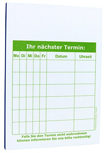 Druckerei Scharlau 32 x Terminblöcke Terminblock Nr.1 -Terminzettel Termine - Praxis Studio Ärzte Frisör, Maniküre (22641)