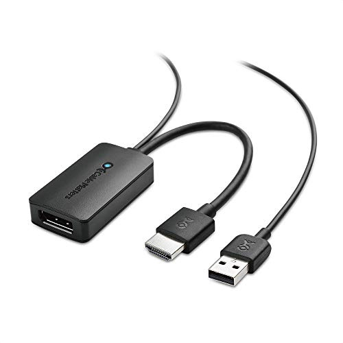 Cable Matters Uni-directional HDMI to DisplayPort Adapter for Desktop and Laptop Computers (HDMI 2.0 to DisplayPort 1.2) with 4K 60Hz Video Resolution - Not Compatible with PS5 or Xbox Series X/S