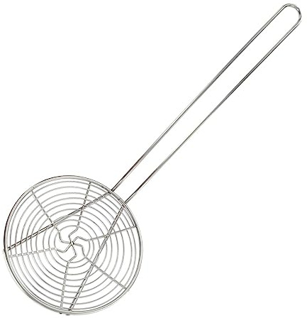 Fackelmann 0221650 Araignée de Cuisine, araignée, écumoire INOX, écumoire, Acier Inoxydable, Argenté, 14 x 41 cm