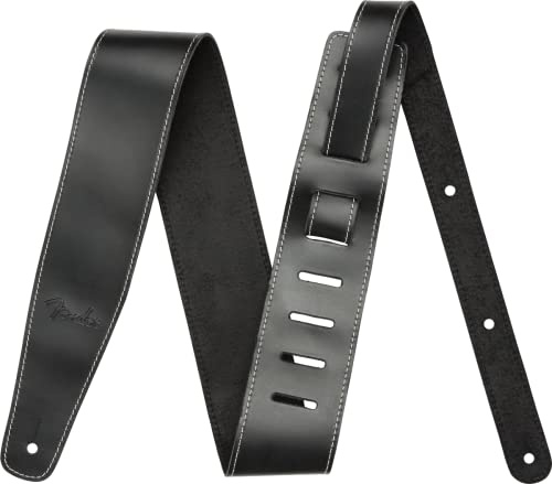 Fender Broken-In Leather Strap, Black 2.5, 6,3 x 116-137 cm