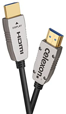 celexon UHD Optical Fibre HDMI 2.0b Active Cable - 20m - black - 3D - HDR - HLG - up to 32 audio channels, incl. return channel