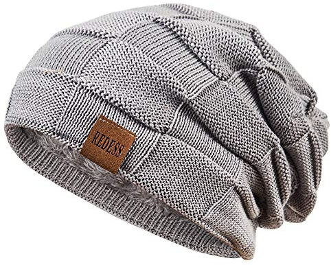 REDESS Beanie Hat per Uomo e Donna Cappelli Invernali Caldi Cappuccio con Teschio Spesso Lavorato a Maglia