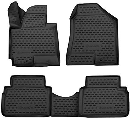 J&J AUTOMOTIVE | 3D Design Gummimatten Gummifußmatten Für Ix35 2010-2015, Schwarz, Anti-Rutsch, Ohne Geruch, Allwetter, Rand 3cm, 4-Teilig