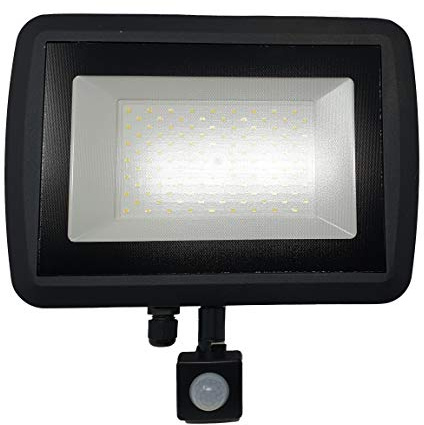 UKEW 100W Outdoor LED Floodlight - PIR Motion Sensor IP65 Waterproof 8000 Lumens Daylight White 6500K CRI 80 Security Spotlight