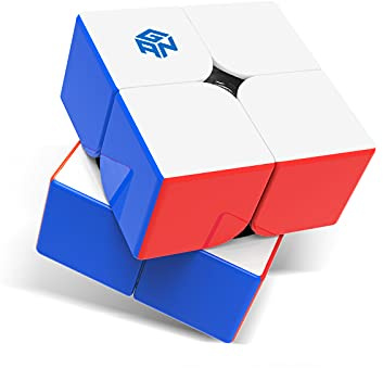 GAN251M Air Speed Cube 2x2 Magnetico Cubo di Velocità Professionale, Ultraleggero da 50g con 48 Magneti, Stabilità e Scorrimento Eccezionali per Principianti e Competizioni(Versione Frost)
