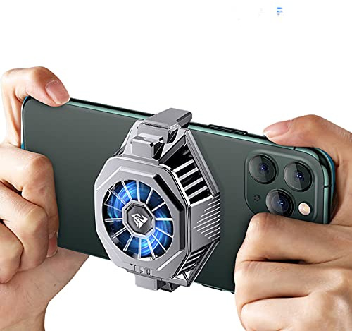 LAHappy Ventilateur De Refroidissement De Téléphone, Radiateur De Téléphone Portable À Refroidissement Rapide Semi-Conducteur, pour Iphone/Samsung/Huawei/Xiaomi iOS/Android,Gris
