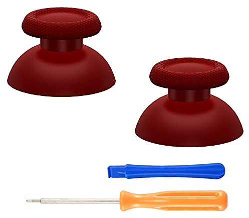 eXtremeRate Joystick pour ps5 Manette Accessoires,Stick Analogique pour ps4 Manette,Bâtons de Pouce-Rouge Carmin