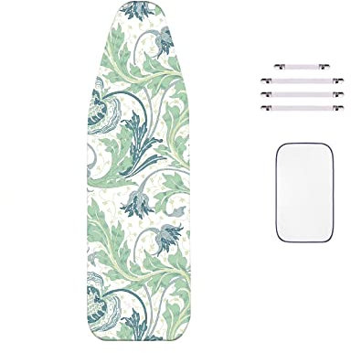 WTAIS Extra Grande - Funda para Tabla de Planchar, MáS Gruesa - Diseño de 2 Capas, Dibujo de áRbol de Navidad, con 4 Cierres de Sujeción, para Cubierta de Repuesto de Tabla de Planchar A Vapor