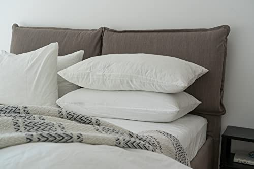 BUGGAZ Waterproof Protector Pillow Cover, Premium Quality, Protection Against Bed Bugs And Mites, Anti-Dust And Anti-Bacterial Pack Of Two 50 x 75cm