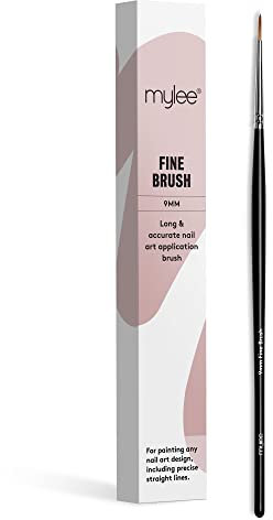 Mylee Brush For Gel Nail Art & Polish Application, 7 Designs, Oval, Angled, Ombre, Fine, Professional Quality Manicure Painting Tool, Liner Drawing Pen, for Home & Salon Use