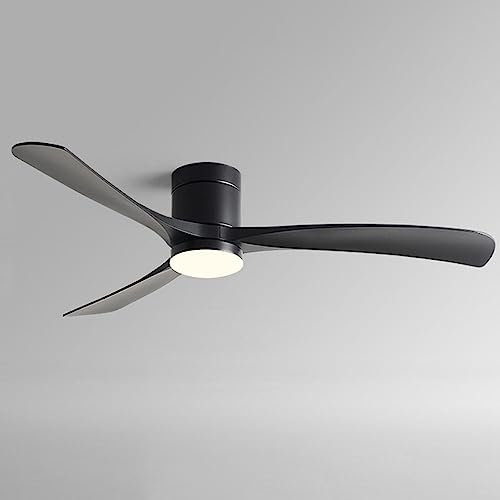 Moddeny 38-Zoll-Fernbedienungs-Deckenventilator mit Lichtern, flacher Schlafzimmer-Deckenventilator, Außen-Deckenventilatoren für Terrassen, stummgeschalteter 3-Blatt-Deckenventilator für Bauernhäuser