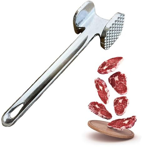 Attendrisseur de viande en aluminium pour petit maillet à viande, attendrisseur de viande en acier inoxydable, marteau attendrisseur de viande, batteur à viande en aluminium robuste, pour steak,