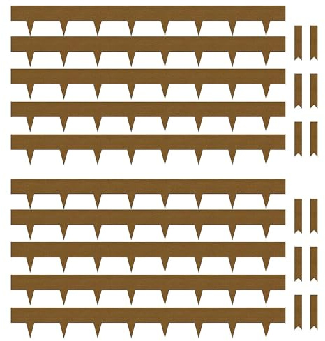 Worth Garden 10-Pack Corten Steel Landscape Lawn Edging - 5in H. (2.5 Above Ground + 2.5 Spikes) Rust Patina Bendable Metal Strips - Hammer-in Border w/ 11 Clips - Yard Pathway Divider (33Ft Total)