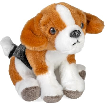 Wild Republic Pocketkins Eco Beagle, Animal en Peluche, 12 cm, Jouet en Peluche, Fabriqué à partir de Matériaux Recyclés, Écologique