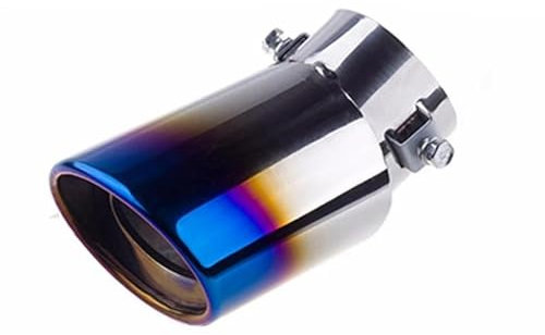 Voiture Queue Gorge Diamètre Inférieur À 58MM pour Les Tuyaux Pointe Silencieux D'échappement Voiture en Acier Inoxydable Bleu Rôti Tuyau d'Échappement