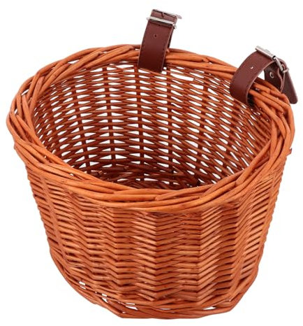 CORHAD Fahrradkorb Aus Rattan Handgeflochten Für Fahrrad-aufbewahrungskorb Rattan-fahrradkorb Fahrradlenkerkorb Fahrradkörbchen Vorne Fahrradkorb Vorne Radkorb