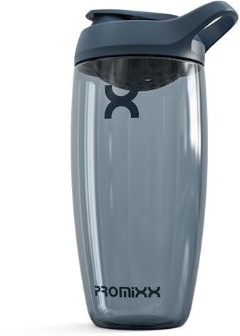 Promixx PURSUIT Botella mezcladora de proteínas nueva edición, batidos de proteínas suaves, sin BPA, 950ml, Azul medianoche