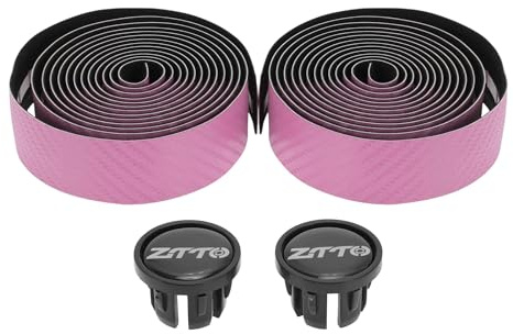 BULLSPANN Fahrrad Lenkerbänder Pink 1 Paar Rennrad MTB Carbonfaser | Carbonfaser-Verbundwerkstoffe, 210x3x0.3cm, Stoßdämpfend, Vibrationsdämpfend, Komfortabel, Leichte Montage, Langlebig