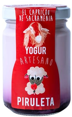 El Capricho de Sacramenia | Pack Piruleta | 20 Yogures Artesanos Leche de Oveja y preparado natural de Piruleta | Cremoso, Natural Saludable | Preparados Gourmet | Sin Gluten | Sabor Único Original