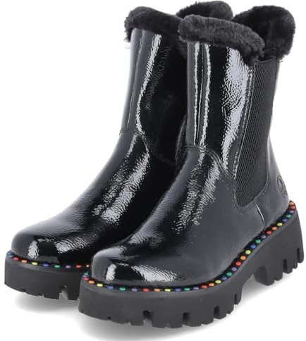 Rieker Bottines Chelsea Y3350 pour femme, noir, 39 EU, Noir, 39 EU