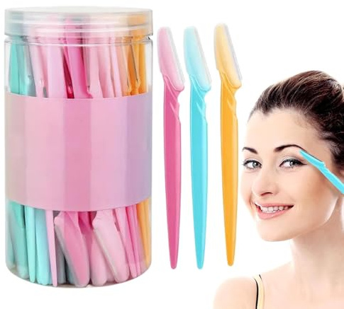 Trimmer pour le visage des sourcils, coupe-sourcils pour femmes - 66x Shaper du visage et des sourcils,Rasoir des sourcils avec couverture protectrice, outil de dermaplaning de face portable pour les