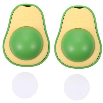 HANABASS 2stücke Katzenspielzeug Mit Katzenminze in Avocado-Form Fördert Zahnhygiene Und Entspannung Für Katzen Molar-Spielzeug Für Kätzchen