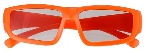 sourcing map Polarized 3D Viewing Glasses, Passive Circular 3D Glasses for Anaglyph Movie Cinema Game TV Photo Projector Orange