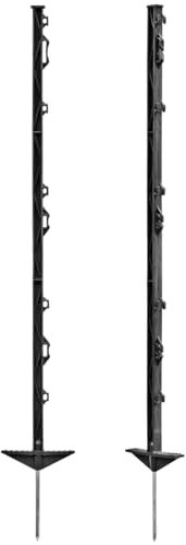 VOSS.farming Weidezaunpfähle Black-line 105cm, 20 Stück Kunststoffpfähle, glasfaserverstärkt, schwarz