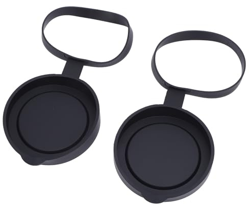 XUMIUZIY 61-64 Mm Tappi di Lenti in Gomma, 2pc Coperchio di Telescopio Aderente Protettivo per Binocoli, Monoculari e Ambiti, Materiale in Gomma per Protezione da Pioggia a Prova di